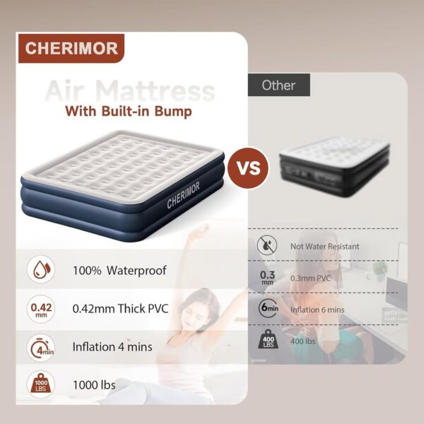 King Air Mattress with Built-in Pump - Image 4