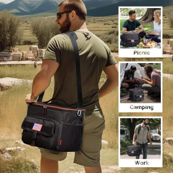 Lekespring Cooler Bag Lightweight Cooler Leak-Proof with Zipper - Image 3