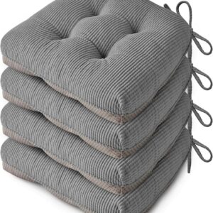 FlyGulls Kitchen Chair Cushions Set of 4 18"X16.5"X3" Anti Slip Dining Chair Kitchen Seat Cushion