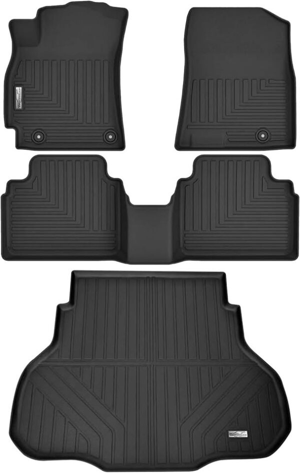 XINSHANGXIU Floor Mats & Cargo Liner for 2025 Kia K4,1st 2nd Row with Trunk Mat