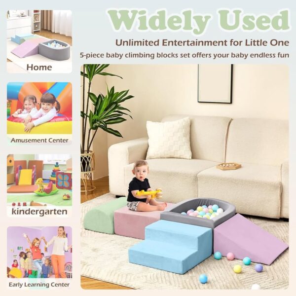 Climbing Toys for Toddlers, Foam Climbing Blocks and Ball Pit for Baby - Image 2