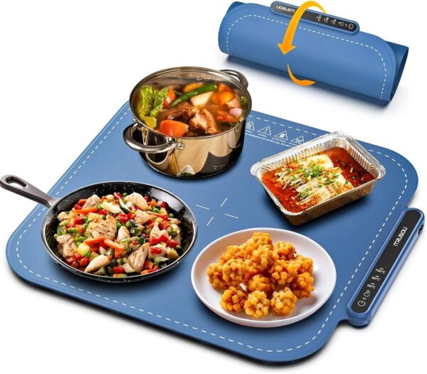Electric Warming Tray - Full Surface Heater ng,Rollable & Portable,Premium Silicone