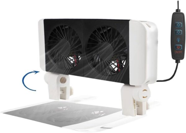 Aquarium Chiller Fish Tank Fan Aquarium Cooling Fan 9-Level Speed - Image 2