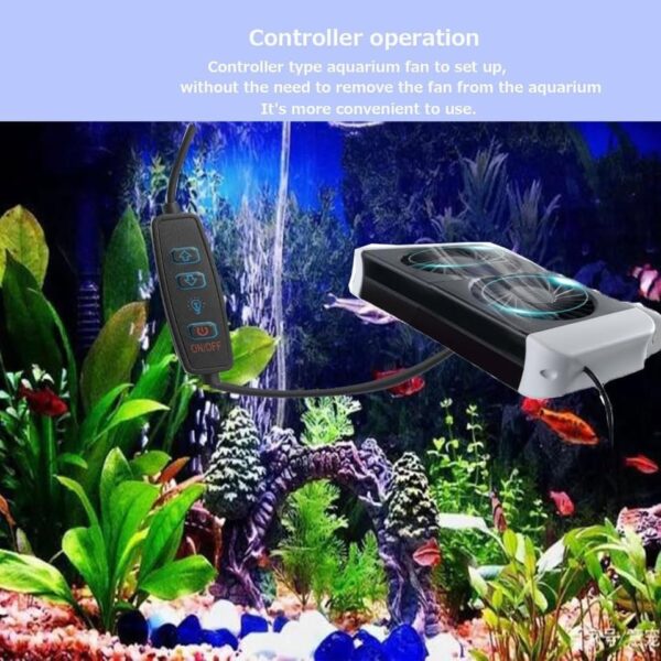 Aquarium Chiller Fish Tank Fan Aquarium Cooling Fan 9-Level Speed - Image 4