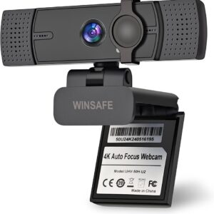 4K Webcam for PC, 4K UHD Video Calling, PDAF AutoFocus, Dual Noise-Canceling Microphones