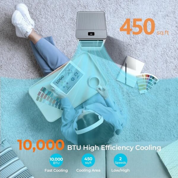 Havato Portable Air Conditioner 10,000 BTU, 3-in-1 AC Unit with Cooling Fan Dehumidifier - Image 3