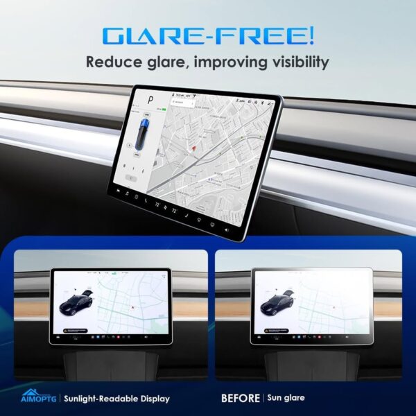Tesla Model Y / 3 Screen Protector 2024, 9H Tempered Glass Car Screen Protector - Image 2