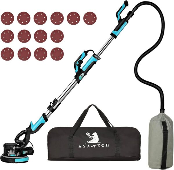 AYA-TECH Drywall Sander, 750W 6.5A Popcorn Ceiling Removal Tool Machine Pole Electric Wall Sander - Image 3