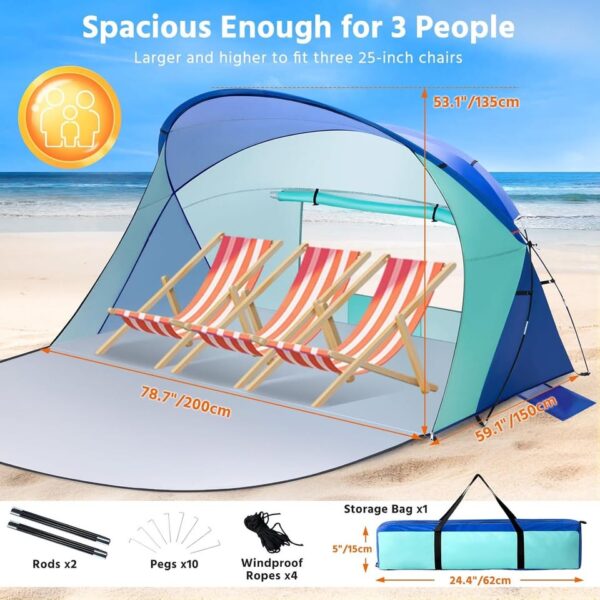 AFFA Beach Tent Sun Shelter for 2-3 Person - Image 4