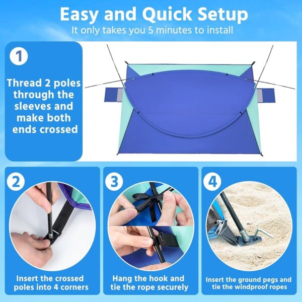 AFFA Beach Tent Sun Shelter for 2-3 Person - Image 3