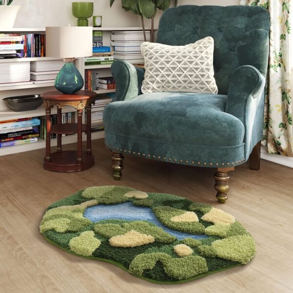 DEXI Thick Moss Bath Mat Non Slip, 24x43 Soft Absorbent Bathroom Rug - Image 4