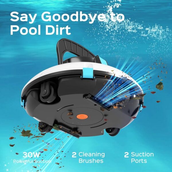 2024 New WYBOT Cordless Robotic Pool Vacuum, Dual Powerful Suction Ports - Image 4