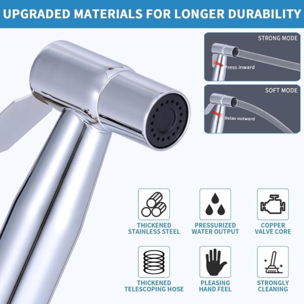 Peisaluo Handheld Bidet Sprayer for Toilet - Muslim Shower & RV Use - Image 4