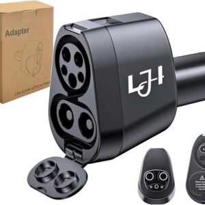 LJH 2-in-1 CCS1 & J1772 to Tesla Adapter for Model Y/3/S/X/Cybertruck - 250KW DC Fast Charging