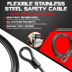 vBike Anti-Theft Weatherproof Looped Security Cable Lock