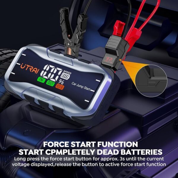 UTRAI Car Battery Booster Jump Starter, 6000A Battery Booster Pack (up to All 12V Gas or 12L Diesel - Image 3
