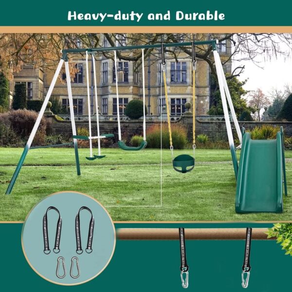 KINSPORY Toddler Swing & Child Swing Seat, Heavy-Duty High Back Fully Assembled Baby Swing - Image 2