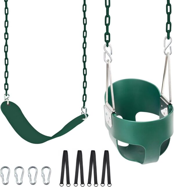 KINSPORY Toddler Swing & Child Swing Seat, Heavy-Duty High Back Fully Assembled Baby Swing