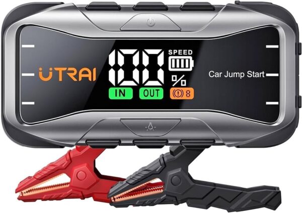 UTRAI Car Battery Booster Jump Starter, 6000A Battery Booster Pack (up to All 12V Gas or 12L Diesel