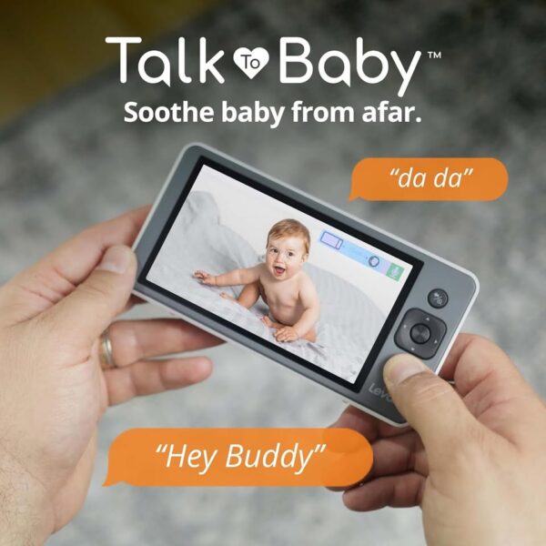 Levana Ella Video Baby Monitor No WiFi, 2 720P HD PTZ Cameras & 5” 720P HD Monitor - Image 4