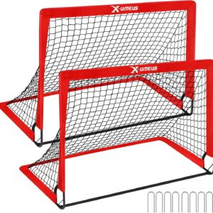 Soccer Nets for Backyard, 2 of 4' x 3' Pop Up Soccer Net, Portable Soccer Net for Kids