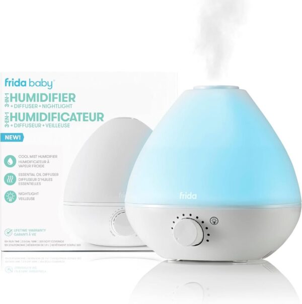 Frida Baby 3-in-1 Cool Mist Humidifier for Baby with Diffuser + Nightlight - Image 2
