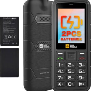 AGM M9 Rugged Basic Cell Phone, 4G Feature Phone, Simple Mobile Phones, IP68/IP69K Waterproof