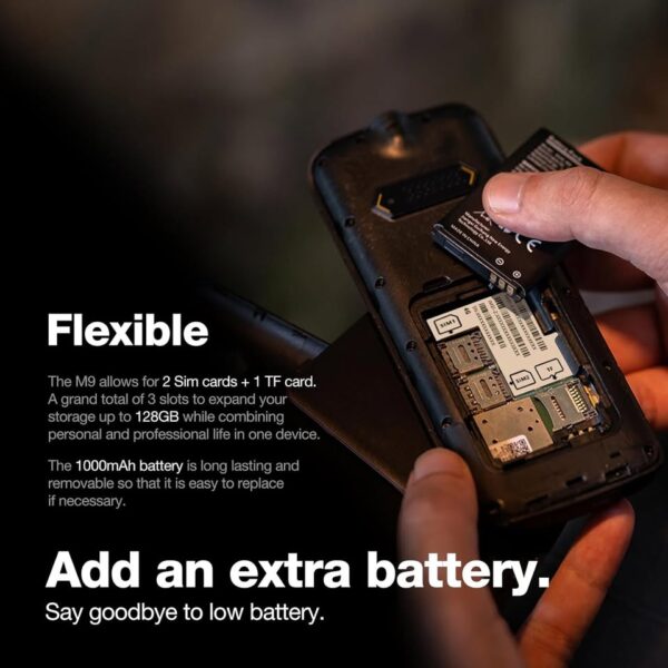 AGM M9 Rugged Basic Cell Phone, 4G Feature Phone, Simple Mobile Phones, IP68/IP69K Waterproof - Image 4
