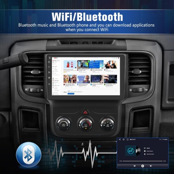 2+64G Car Radio Stereo for Dodge RAM 1500 2500 3500 2013 2014 2015 2016 2017 2018 - Image 2