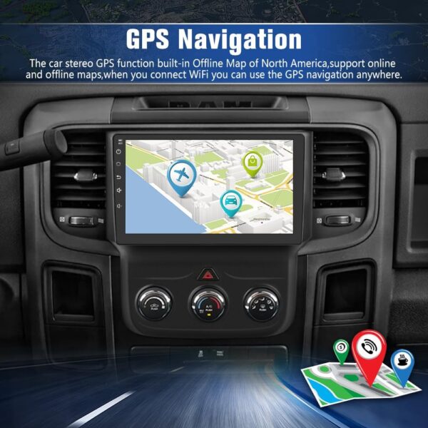 2+64G Car Radio Stereo for Dodge RAM 1500 2500 3500 2013 2014 2015 2016 2017 2018