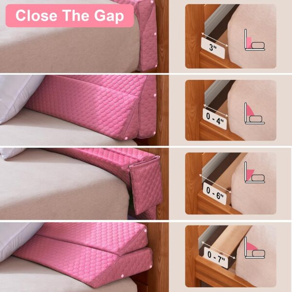 King Size Bed Wedge Pillow - Bed Gap Filler Mattress Wedge Headboard Pillow - Image 2