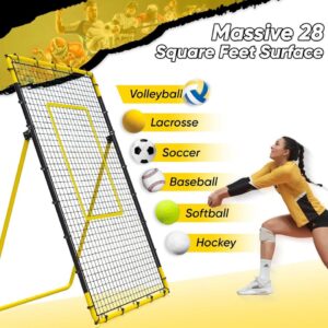 Happy Jump Adjustable Volleyball Rebounder Net Equipment 7x4 FT