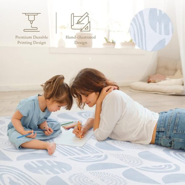 PopsyKosy Premium Exercise & Baby Foam Play Mats - Stylish & Large Non-Toxic Odorless 6 Floor Mats - Image 2