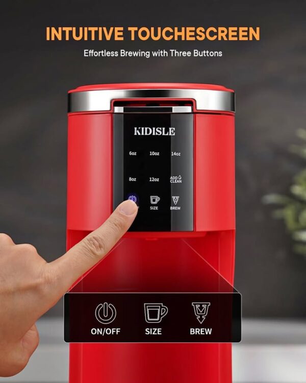 Single Serve Coffee Machine, 3 in 1 Pod Coffee Maker for K Cup Pods & Ground Coffee & Teas - Image 3