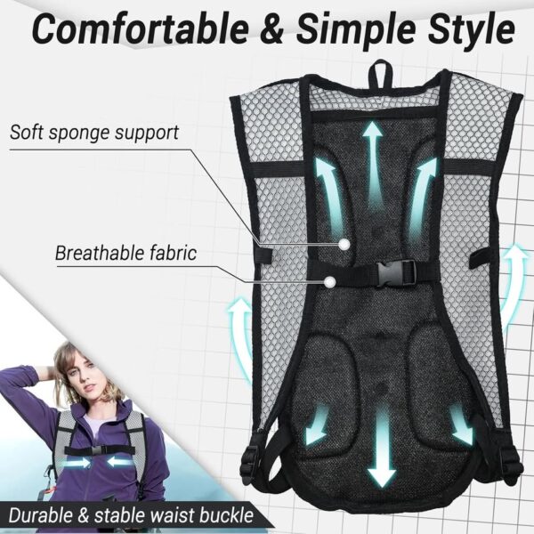 2 Pack Hydration Backpack with 2L Hydration Bladders - Image 2