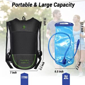 2 Pack Hydration Backpack with 2L Hydration Bladders