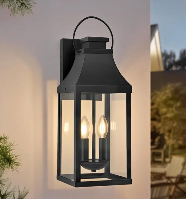 20'' Outdoor Wall Light, Porch Light Outdoor Wall Sconce Lantern