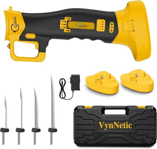 VynNetic Cordless Electric Fillet Knife, Rechargeable Yellow Fillet knife - Image 3