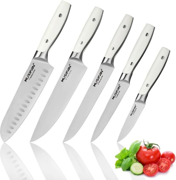 5-Piece Chef Knife Set, Professional Ultra Sharp Kitchen Knives for Cooking - Image 3