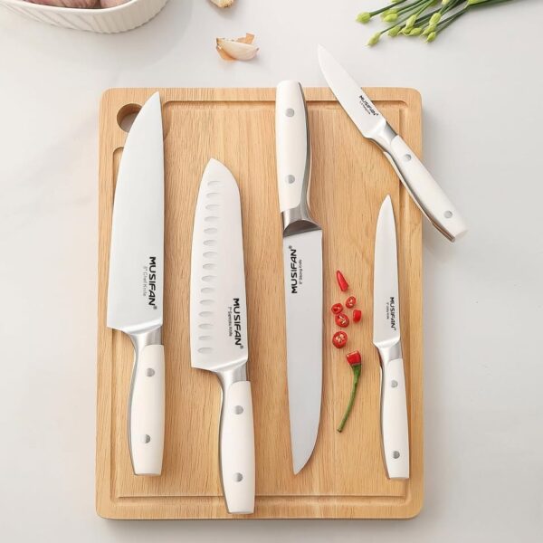 5-Piece Chef Knife Set, Professional Ultra Sharp Kitchen Knives for Cooking - Image 2