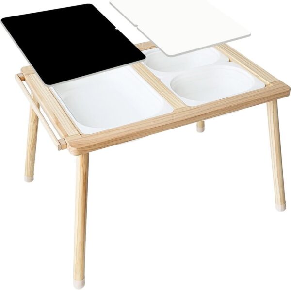 Wooden Sensory Table for Toddlers 1-7, Foldable Multifunctional Kids Play Table - Image 2
