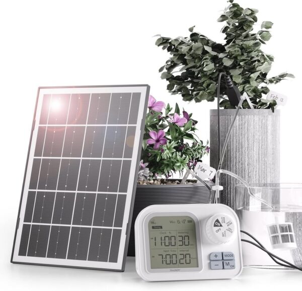 Raddy WS-7 Solar Drip Irrigation Kit, IPX7 Waterproof, Auto Watering System for 15 Potted Plants - Image 3
