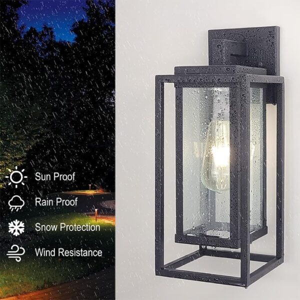 14" Outdoor Wall Light Fixtures Waterproofed Exterior Lantern - Image 3
