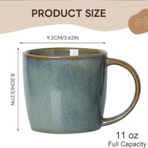 Ceramic Coffee Mug Set of 4 - Top-spring 11oz Coffee Mugs Porcelain Mug