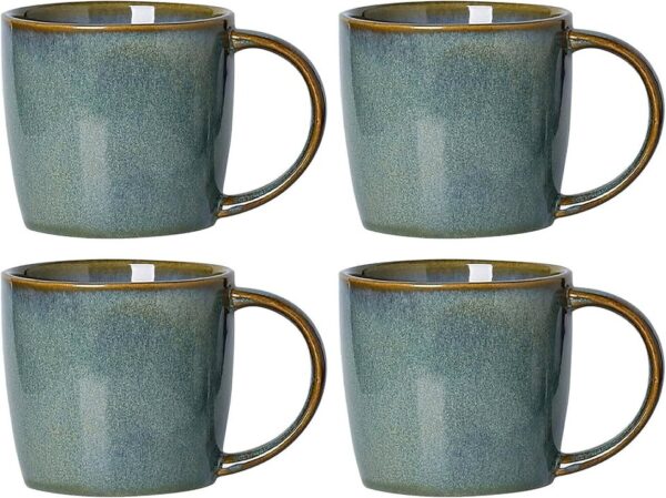 Ceramic Coffee Mug Set of 4 - Top-spring 11oz Coffee Mugs Porcelain Mug - Image 3