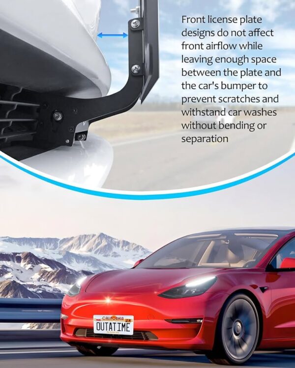 cybtkcar Front License Plate Holder for Tesla Model 3 2024 Highland Refresh
