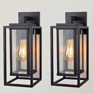 14" Outdoor Wall Light Fixtures Waterproofed Exterior Lantern