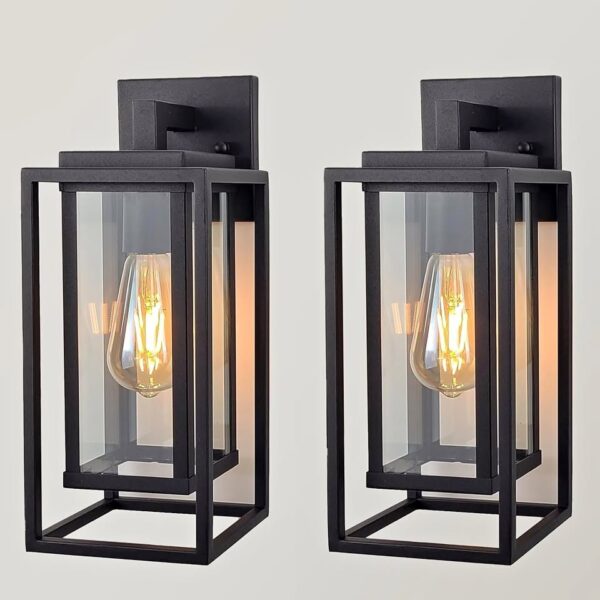 14" Outdoor Wall Light Fixtures Waterproofed Exterior Lantern
