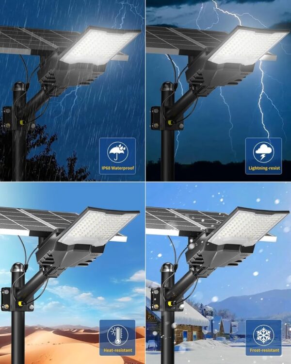Gefolly Solar Street Lights Outdoor, Commercial Parking Lot Light Dusk to Dawn IP68 Waterproof - Image 2