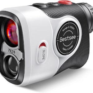 Bestsee Golf Laser Rangefinder with Slope, 1500Y Range Finder, Flag Lock Vibration